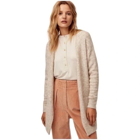 ARITZIA | Wilfred Free Aronson Wool Blend Open Cardigan in Speckled Rose Pink S - Picture 2 of 16